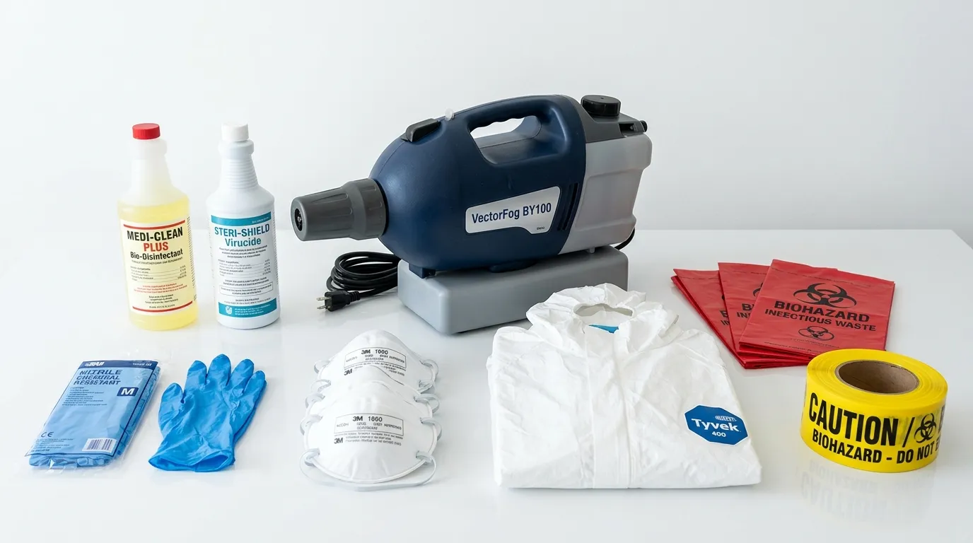 Professional biohazard remediation crew working in Burnet